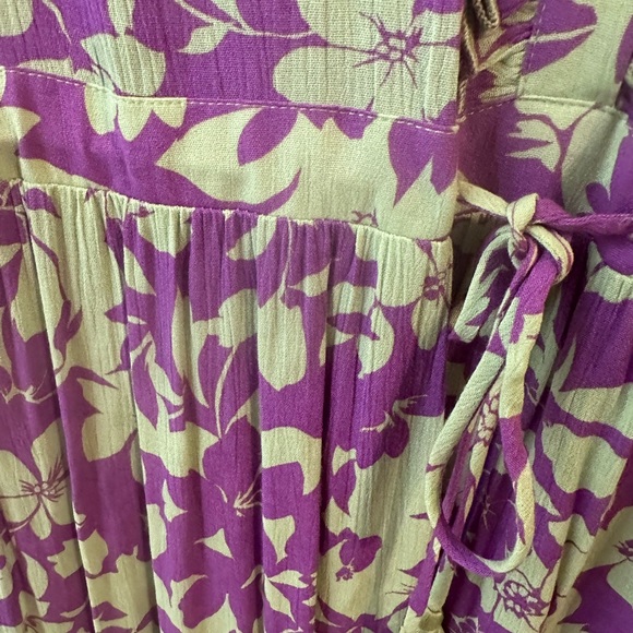Easel Purple and Green Floral Print Maxi Dress NWT - Picture 9 of 15